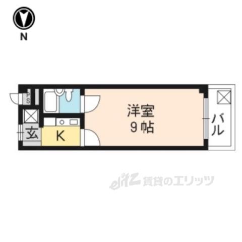 サンクリエート追分(1K/3階)の間取り写真