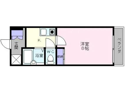 メゾンなか(1K/3階)の間取り写真