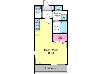 EINS SEIJO(ワンルーム/3階)の間取り写真