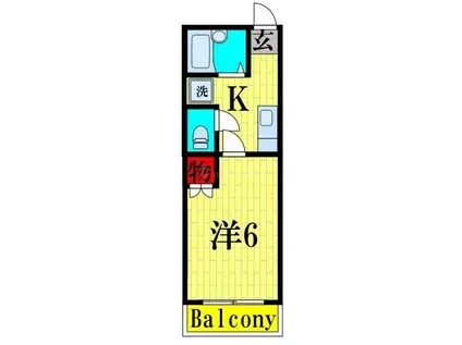 KSビル(1K/3階)の間取り写真
