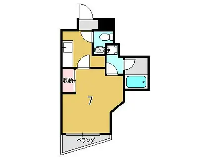 GATO D.M北山(1K/4階)の間取り写真