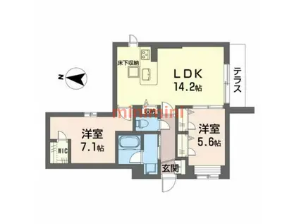 シャーメゾン京口(1SLDK/1階)の間取り写真