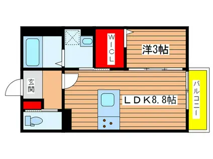 ラシーネ越後山壱番館(1LDK/1階)の間取り写真