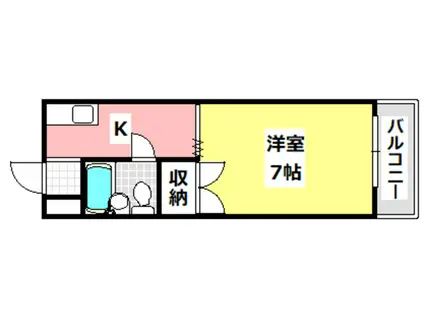 ウエストコート(1K/2階)の間取り写真