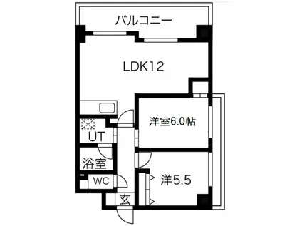 シティレジデンス福島X(2LDK/2階)の間取り写真