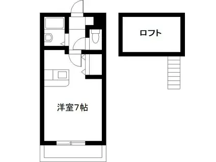エレガンスメゾンI(ワンルーム/2階)の間取り写真