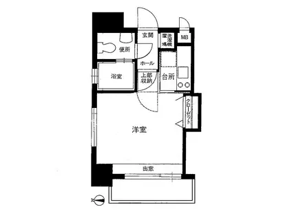 エステート・モア・大濠公園通(1K/7階)の間取り写真