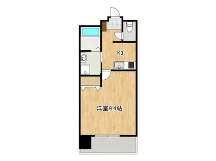 クロノス42新町V(1K/2階)の間取り写真