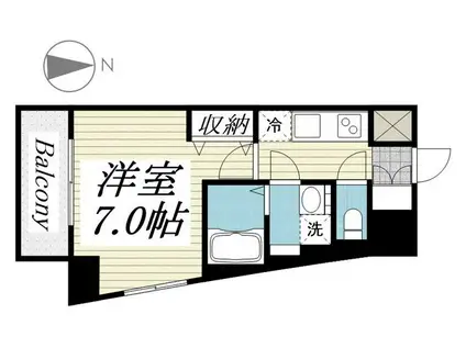 メゾンアサヒ(1K/3階)の間取り写真