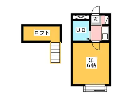 コスモハイツ 多治見(1K/3階)の間取り写真