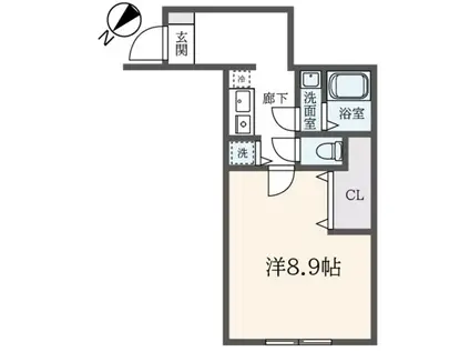 フォセット本蓮沼(1K/3階)の間取り写真