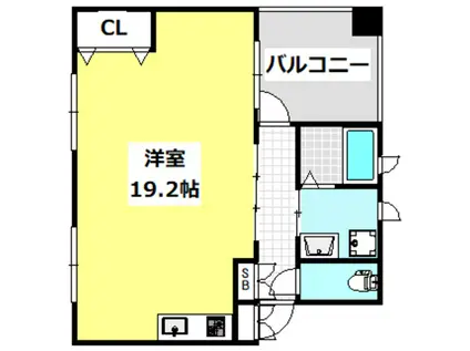 セブンハイツ(ワンルーム/4階)の間取り写真