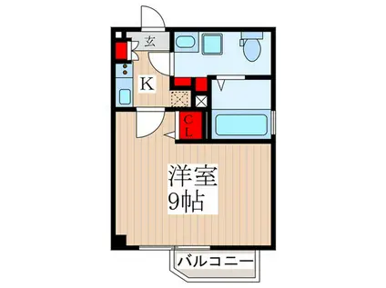 ルネサンスコート鷺ノ宮(1K/2階)の間取り写真