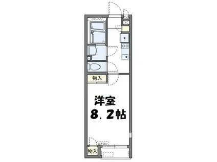 レオネクストやまゆり(1K/2階)の間取り写真
