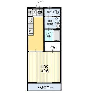 ハイツ太田C棟(1K/1階)の間取り写真