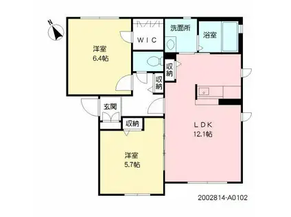 GREEN TERRACE(2LDK/1階)の間取り写真