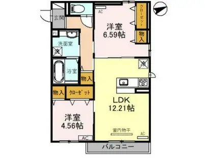 グランモア匠(2LDK/2階)の間取り写真