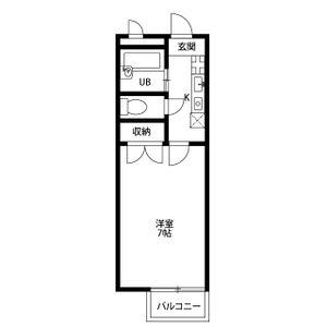 アムール21(1K/1階)の間取り写真