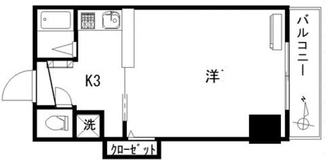 フジビル23(1K/4階)の間取り写真