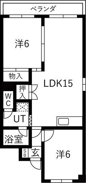 シティアーク新栄(2LDK/7階)の間取り写真