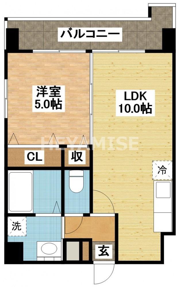 ヨシカワマンション高城(1LDK/4階)の間取り写真