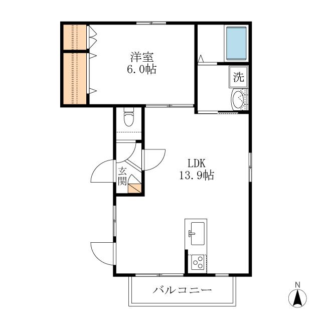 W HOUSE ダブルハウス(1LDK/3階)の間取り写真