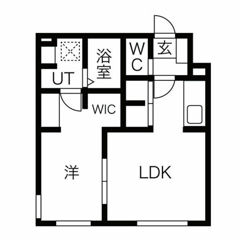 RーFINO札幌桑園(1LDK/2階)の間取り写真