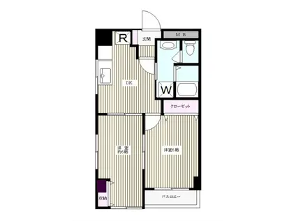 サンコート戸田(2DK/1階)の間取り写真