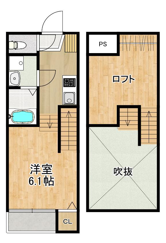 MODERN PALAZZO 諫早KAIZU A(1SK/1階)の間取り写真