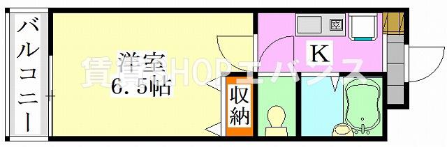 エクセレント宮本(1K/2階)の間取り写真