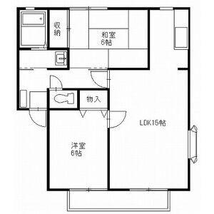 サンガーデン花の木A棟(2LDK/1階)の間取り写真