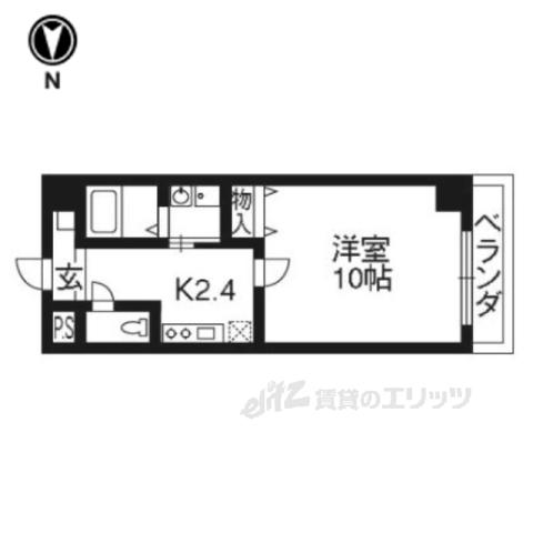 オードヴィ(1K/2階)の間取り写真