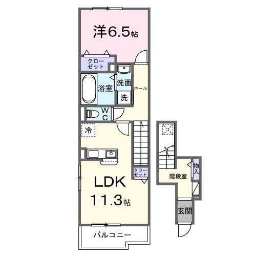 ヴィラ ドリーム(1LDK/2階)の間取り写真