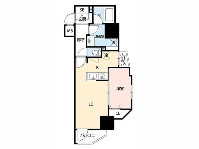 マイナビSTAY浅草蔵前(1LDK/5階)の間取り写真
