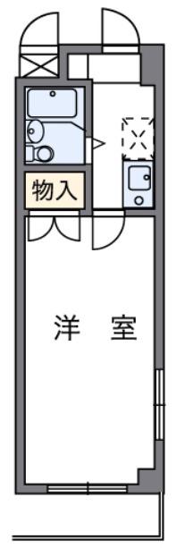 レオパレスサザンクロスプラザ(1K/4階)の間取り写真