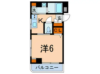 BEATRICE(1K/3階)の間取り写真