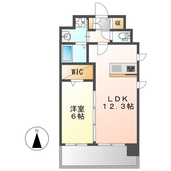 S-FORT大須観音(1LDK/2階)の間取り写真