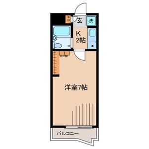 ラ・メゾンノーブル(1K/1階)の間取り写真
