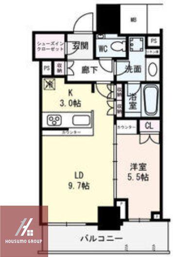 ザセントラルマークタワー(1LDK/26階)の間取り写真