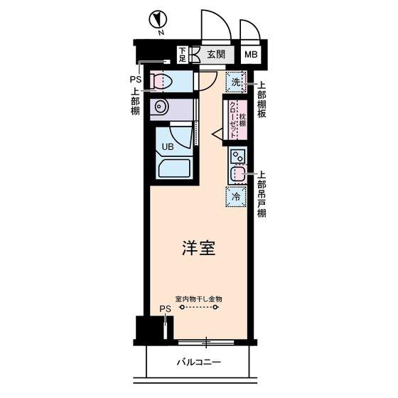 スパシエベレーザ大山(ワンルーム/4階)の間取り写真