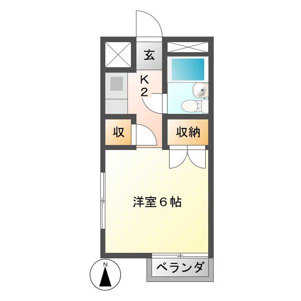南建 桜橋ビル(1K/2階)の間取り写真