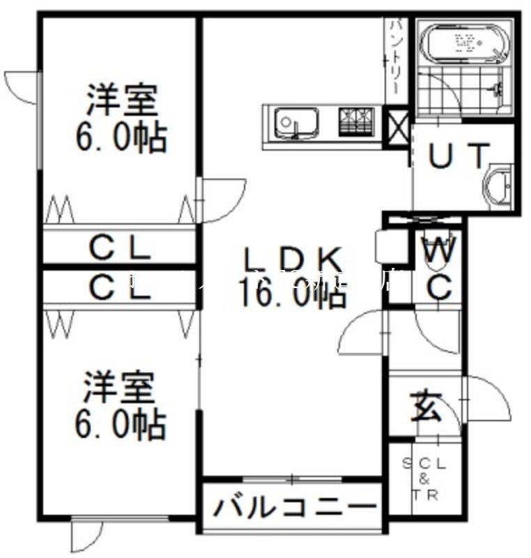 レジデンスY.S(2LDK/2階)の間取り写真