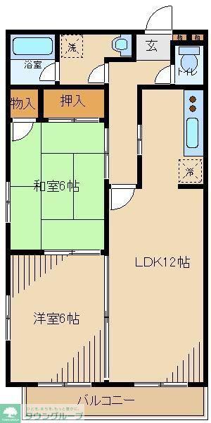 メゾンピュールジョワ(2LDK/3階)の間取り写真