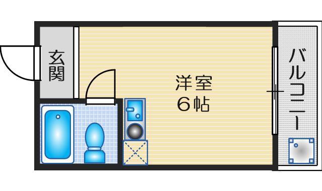 サンハイツ(ワンルーム/1階)の間取り写真