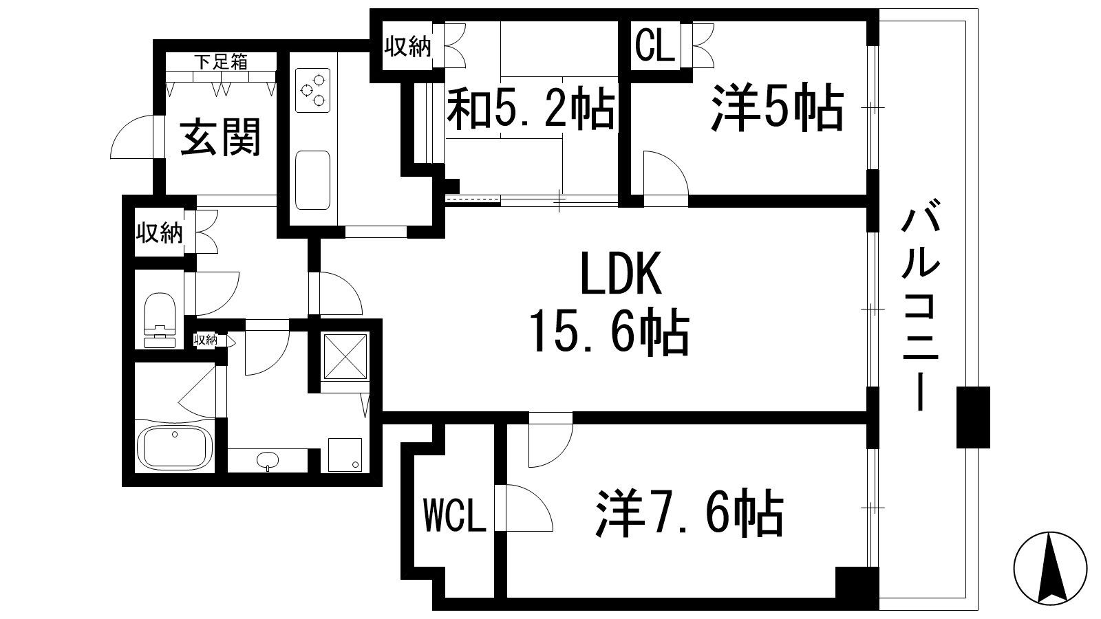 ジオタワー宝塚ウエスト(3LDK/20階)の間取り写真