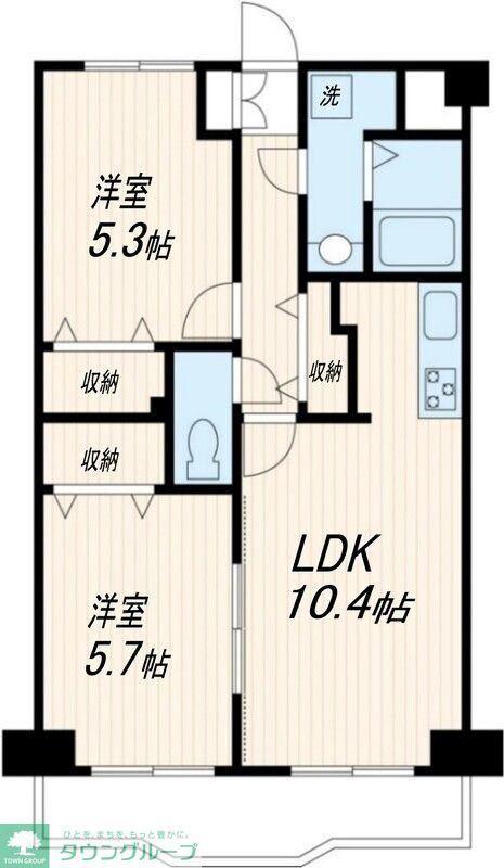 VIRTUD ORGULLO(2LDK/1階)の間取り写真