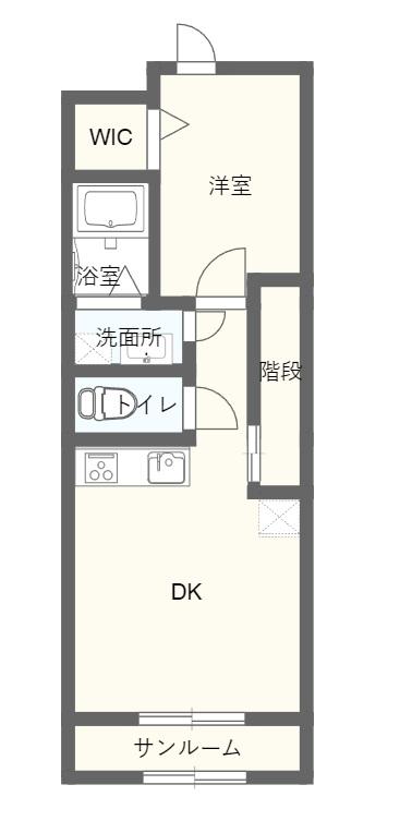 HAIコーポ英(1LDK/2階)の間取り写真