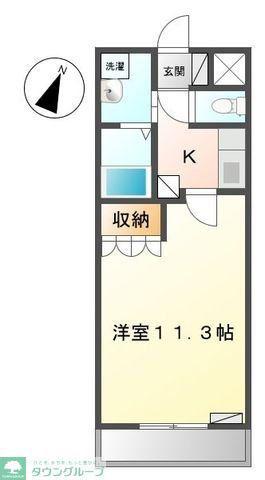 ミネルバ A棟(1K/2階)の間取り写真