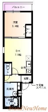 フジパレス今池II番館(1DK/3階)の間取り写真