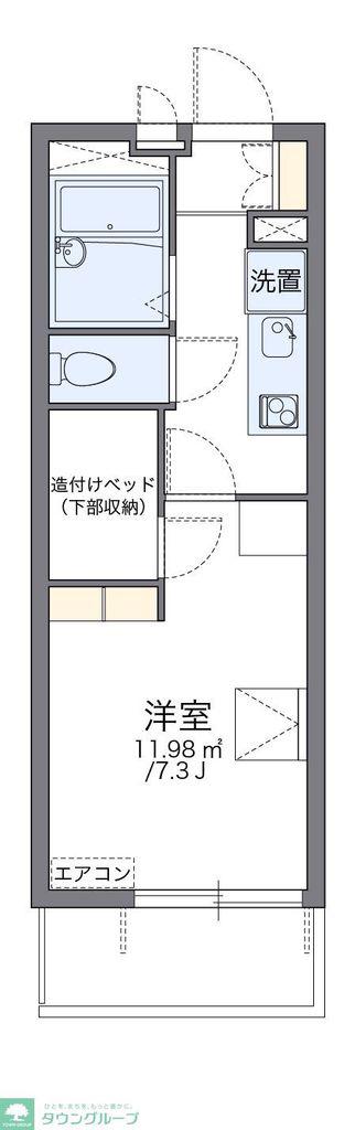 レオパレスR&T(1K/2階)の間取り写真
